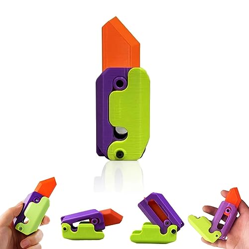 3D-Drucken Zappelmesser Spielzeug, Schwerkraft-Messer-Spielzeug, Plastik Zappelspielzeug, 3D gedrucktes Plastikmesser, Rübe-Messer-Karotte-Messer-Spielzeug (A) von ESPRY