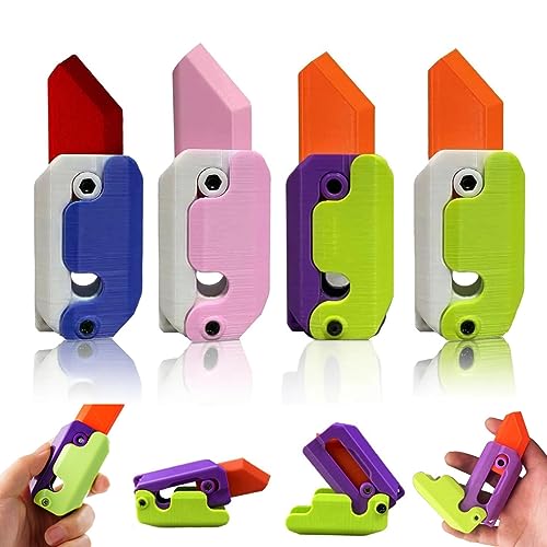 3D-Drucken Zappelmesser Spielzeug, Schwerkraft-Messer-Spielzeug, Plastik Zappelspielzeug, 3D gedrucktes Plastikmesser, Rübe-Messer-Karotte-Messer-Spielzeug (AAAA) von ESPRY