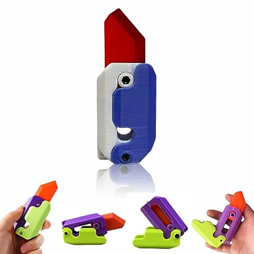 3D-Drucken Zappelmesser Spielzeug, Schwerkraft-Messer-Spielzeug, Plastik Zappelspielzeug, 3D gedrucktes Plastikmesser, Rübe-Messer-Karotte-Messer-Spielzeug (C) von ESPRY