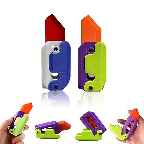 3D-Drucken Zappelmesser Spielzeug, Schwerkraft-Messer-Spielzeug, Plastik Zappelspielzeug, 3D gedrucktes Plastikmesser, Rübe-Messer-Karotte-Messer-Spielzeug (CC) von ESPRY