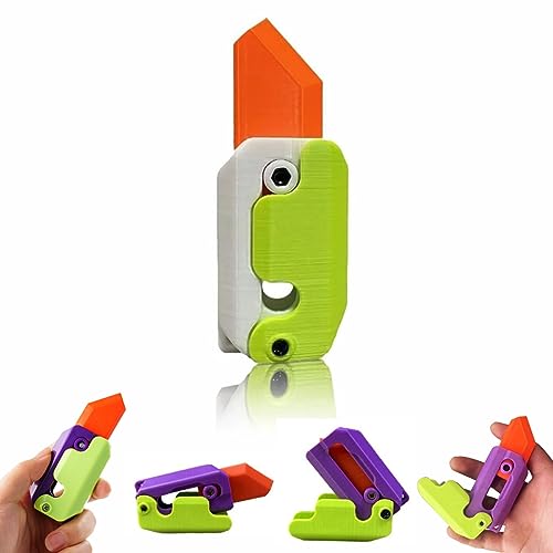 3D Printing Fidget Knife Toy,Gravity Knife Toy,Plastic Fidget Toys,3D Printed Plastic Knife,3D Printed Gravity Knife Fidget Toy,Turnip Knife Carrot Knife Toy (B) von ESPRY