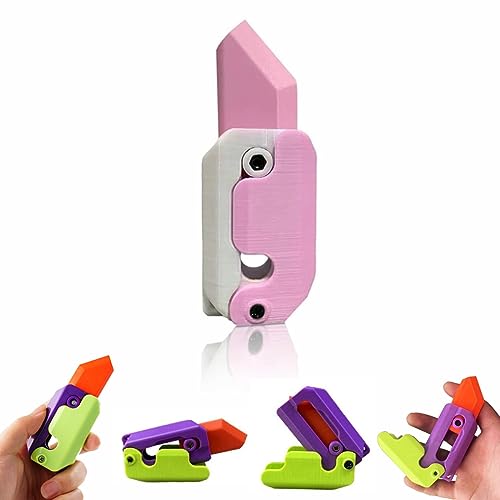 ESPRY 3D Printing Fidget Knife Toy,Gravity Knife Toy,Plastic Fidget Toys,3D Printed Plastic Knife,3D Printed Gravity Knife Fidget Toy,Turnip Knife Carrot Knife Toy (D) von ESPRY