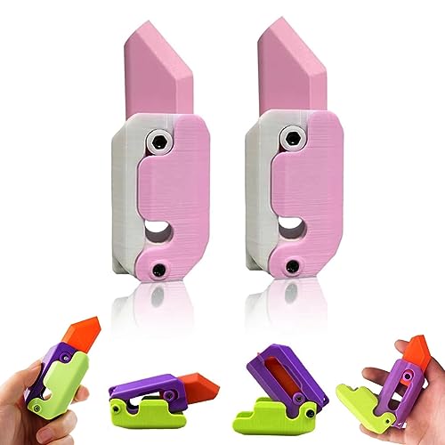 3D Printing Fidget Knife Toy,Gravity Knife Toy,Plastic Fidget Toys,3D Printed Plastic Knife,3D Printed Gravity Knife Fidget Toy,Turnip Knife Carrot Knife Toy (KK) von ESPRY