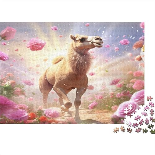 Camels and Flowers 1000 Teile Erwachsene Puzzles Camel Educational Game Home Decor Family Challenging Games Geburtstag Entspannung Und Intelligenz 1000pcs (75x50cm) von ESSAHI