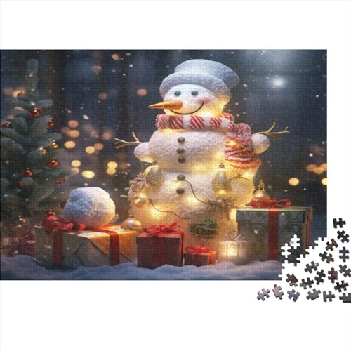 Christmas Snowman Puzzle 1000 Erwachsene，ImpossibleGeschicklichkeitsspiel Für Geschicklichkeitsspiel Herausforderndes Christmas Day Puzzles Lernspiel Raumdekoration Geschenk 1000pcs (75x50cm) von ESSAHI