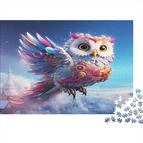 Colourful Owl 1000 Puzzle Impossible Owl Puzzles Geschicklichkeitsspiel Farbenfrohes Geschenk, Erwachsenen Herausforderndes Raumdekoration Detailreiches Lernspiel 1000pcs (75x50cm) von ESSAHI