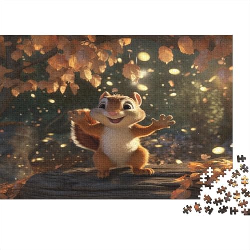Larching Squirrel 1000 Teile Puzzles Squirrels Für Erwachsene Moderne Wohnkultur Family Challenging Games Geburtstag Lernspiel Stress Relief 1000pcs (75x50cm) von ESSAHI