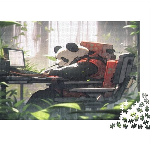 Panda at Work 1000 Puzzle Impossible Panda Puzzles Geschicklichkeitsspiel Farbenfrohes Geschenk, Erwachsenen Herausforderndes Raumdekoration Detailreiches Lernspiel 1000pcs (75x50cm) von ESSAHI