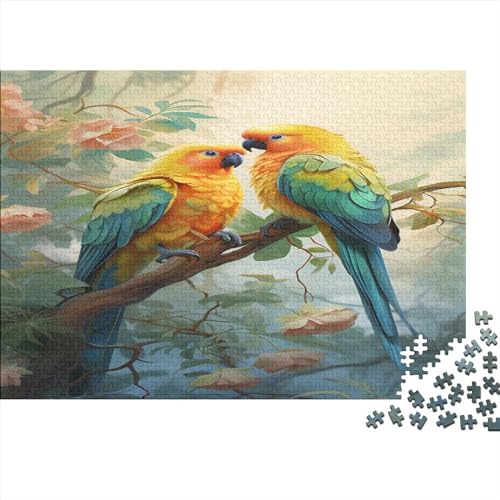 Parrot on A Branch 1000 Puzzle Impossible Hummingbird Puzzles Geschicklichkeitsspiel Farbenfrohes Geschenk, Erwachsenen Herausforderndes Raumdekoration Detailreiches Lernspiel 1000pcs (75x50cm) von ESSAHI