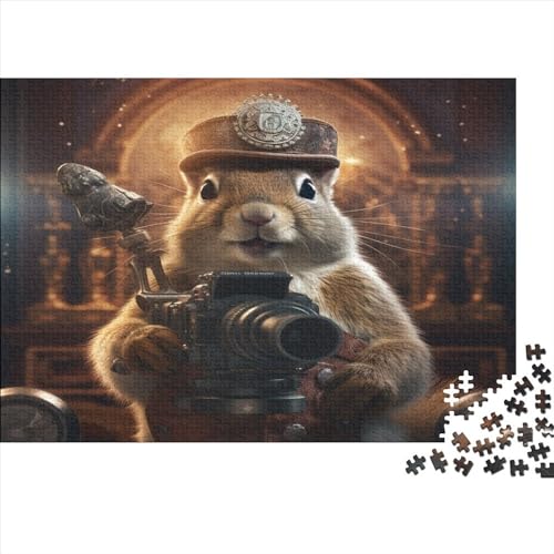 Squirrel Cameraman Für Erwachsene Puzzle 1000 Teile Wildlife Educational Game Family Challenging Games Moderne Wohnkultur Geburtstag Stress Relief Toy 1000pcs (75x50cm) von ESSAHI