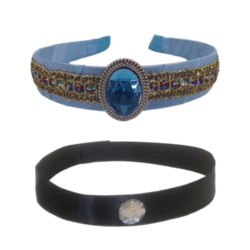 ESTCNK Auffälliges Prinzessinnen-Stirnband-Set mit künstlichen Perlen für kleine Mädchen, Rollenspiel, Festival, Feier, Requisiten ESTCNK Auffälliges Prinzessinnen-Stirnband-Set mit künstlichen Perlen für kleine Mädchen, Rollenspiel, Festival, Feier, Requisiten von ESTCNK