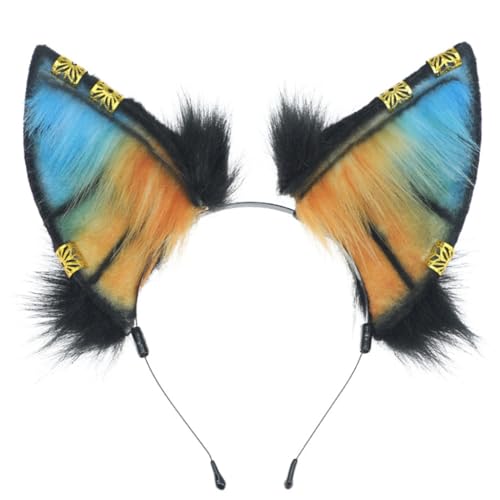 ESTCNK Künstliches Wolfsohr-Haarband mit Ohrringen für Teenager, Karneval, Fotografie, Haarband ESTCNK Künstliches Wolfsohr-Haarband mit Ohrringen für Teenager, Karneval, Fotografie, Haarband von ESTCNK