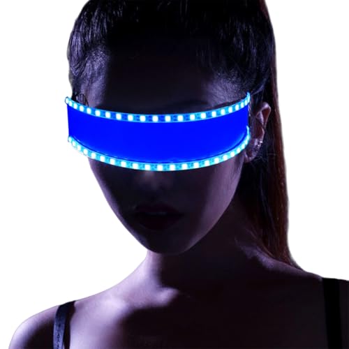 ESTCNK LED-Visierbrille mit mehreren Beleuchtungsmodi, coole Halloween-Sonnenbrille ESTCNK LED-Visierbrille mit mehreren Beleuchtungsmodi, coole Halloween-Sonnenbrille von ESTCNK