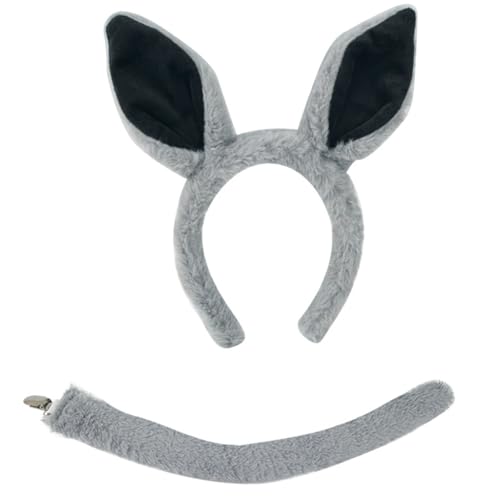 ESTCNK Plüsch-Ohr-Stirnbänder mit Tiermotiven, modischer Kopfschmuck für Gruppenkostüme und Partys, lustiges Cosplay-Haar-Zubehör von ESTCNK
