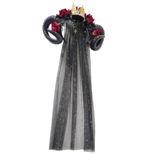 ESTCNK Punk Antilope Horn Haarband für Halloween Party Versammlung Spitze Rose Hairhoop Erwachsene Frauen Rollenspiel Kostüm Zubehör ESTCNK Punk Antilope Horn Haarband für Halloween Party Versammlung Spitze Rose Hairhoop Erwachsene Frauen Rollenspiel Kostüm Zubehör von ESTCNK