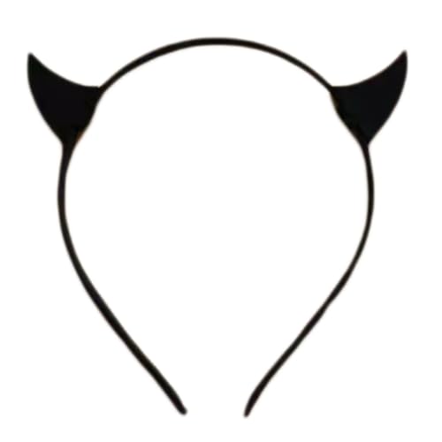 ESTCNK Schwarzer Teufels-Stirnband, Cartoon, rutschfest, groß, für Kinder, Cosplay ESTCNK Schwarzer Teufels-Stirnband, Cartoon, rutschfest, groß, für Kinder, Cosplay von ESTCNK