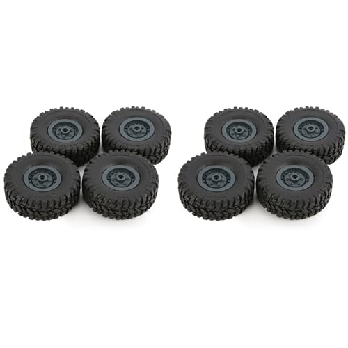 ESUSO 8 Stücke Gummi Felge Reifen Reifen für RC 1/16 Klettern Crawler Auto B-1 / B-24 / C-14 / C-24 / B-16 Modell Teile Zubehör, Dunkel Blau von ESUSO