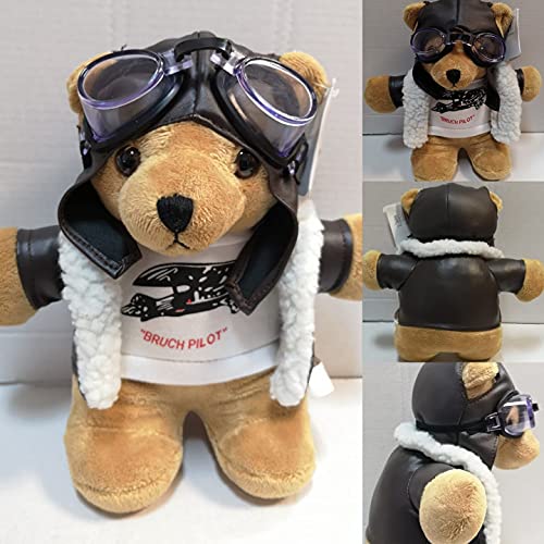 ESouvenirs Pilotbär aus Plüsch ca. 25x12x24cm, mit weißen Shirt Plüschbruchpilot, Pilot- Teddy -Schutzbrille- Mutze- Jacke,Kuscheltier braun mit Pilotenoutfit, 1 Stück ESouvenirs Pilotbär aus Plüsch ca. 25x12x24cm, mit weißen Shirt Plüschbruchpilot, Pilot- Teddy -Schutzbrille- Mutze- Jacke,Kuscheltier braun mit Pilotenoutfit, 1 Stück von ESouvenirs