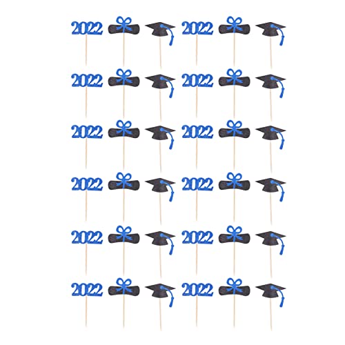 2022 Abschluss Cupcake Insert Buch Doctor Hut Form Blaues blaues Cupcake -Topper 2022 Abschluss Cupcake Insert Buch Doctor Hut Form Blaues blaues Cupcake -Topper von ETAINGYEUN
