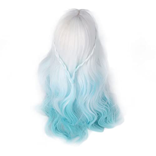 ETAINGYEUN 1 3 Kugelgelenkpuppenperücke weiche Hochtemperatur Seide Langes lockiges Haar ideales Puppenmodellieren Cross Dressing Simulation Kopfhaut Doll Ersatzhaar Perücke (Gradientenblau) von ETAINGYEUN