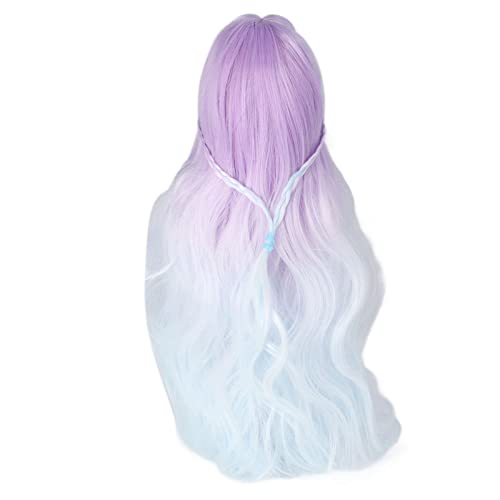 ETAINGYEUN 1 3 Kugelgelenkpuppenperücke weiche Hochtemperatur Seide Langes lockiges Haar ideales Puppenmodellieren Cross Dressing Simulation Kopfhaut Doll Ersatzhaar Perücke (Gradientenviolett) von ETAINGYEUN
