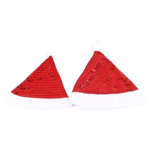 ETAINGYEUN WEIHNACHTSMÜTZE MIT PAILLETTEN, INNOVATIVES, LUSTIGES, GLITZERHAFTES WEIHNACHTSMANN-MÜTZEN-SET für Erwachsene, manche Leute, Weihnachten, Halloween, Neujahr von ETAINGYEUN