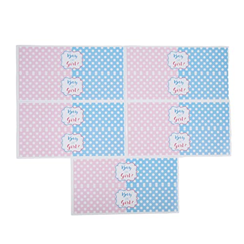 ETAINGYEUN Wasserflaschenbezeichnungen selbstklebend blau rosa Jungen oder Mädchen Custom Student Party Dekorationen von ETAINGYEUN