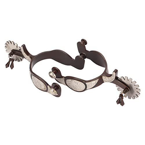 ETAINGYEUN Western Cowboy Spurs Kohlenstoffstahl Vintage Blumengravur Bronze Sporen für Stiefel ETAINGYEUN Western Cowboy Spurs Kohlenstoffstahl Vintage Blumengravur Bronze Sporen für Stiefel von ETAINGYEUN
