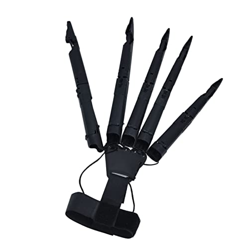 Halloween artikulierte Finger lebensechte Klauenhandschuhe für Spukhausdekorationen (Schwarze rechte Hand) von ETAINGYEUN