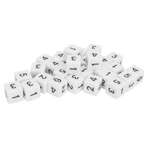 Pädagogische weiße Plastikwürfel für Mathematikspieltisch Brettspiele 30pcs von ETAINGYEUN
