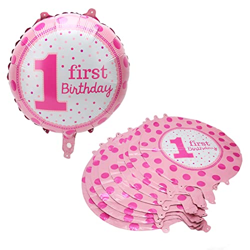 Rosa Geburtstag Ballons 18in runde Form Einige Leute Duschballons 50pcs Pink Themen Party Dekorationen von ETAINGYEUN