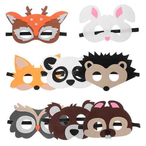 ETANULPEX 8 Stück Tierfilzmaske, Halloween-Dekoration, Cartoon-Maske, Tiermasken for Festivals, Fuchsmasken, Tier-Cosplay, Tiermasken-Dekoration, Tier-Halloween-Maske, Hund, Filztuch/366 ETANULPEX 8 Stück Tierfilzmaske, Halloween-Dekoration, Cartoon-Maske, Tiermasken for Festivals, Fuchsmasken, Tier-Cosplay, Tiermasken-Dekoration, Tier-Halloween-Maske, Hund, Filztuch/366 von ETANULPEX
