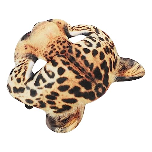 Porenstreifen Tiermilch Hauttoner Pickelpflaster Fursuit Kit Furry Masquerade Halloween Kostüme Mascara Gesichtsmasken Kitsune Wolf Halloween Maske Bekleidung Gruselige Maske Eva Leopard/353 von ETANULPEX