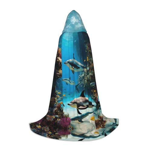 ETASUIOL 3D-Umhang mit Kapuze und Fisch-Delphi-Druck, für Halloween, Zauberer, Vampir, Sensenmann-Kostüme, Renaissance-Stil ETASUIOL 3D-Umhang mit Kapuze und Fisch-Delphi-Druck, für Halloween, Zauberer, Vampir, Sensenmann-Kostüme, Renaissance-Stil von ETASUIOL