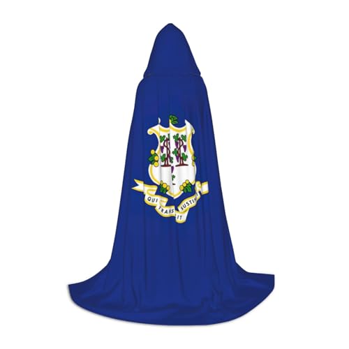 ETASUIOL Connecticut Kapuzenumhang mit Staatsflagge, für Halloween, Zauberer, Vampir, Sensenmann, Renaissance-Stil ETASUIOL Connecticut Kapuzenumhang mit Staatsflagge, für Halloween, Zauberer, Vampir, Sensenmann, Renaissance-Stil von ETASUIOL