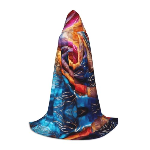ETASUIOL Kapuzenumhang mit Batikdruck für Halloween, Zauberer, Vampir, Sensenmann-Kostüme, Renaissance-Stil ETASUIOL Kapuzenumhang mit Batikdruck für Halloween, Zauberer, Vampir, Sensenmann-Kostüme, Renaissance-Stil von ETASUIOL