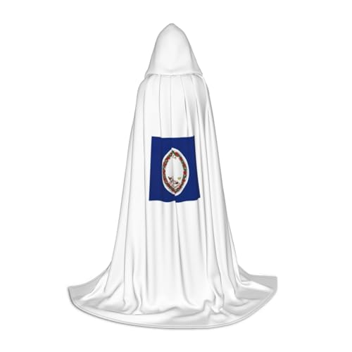 ETASUIOL Kapuzenumhang mit Flagge Virginia, für Halloween, Zauberer, Vampir, Sensenmann, Renaissance-Stil ETASUIOL Kapuzenumhang mit Flagge Virginia, für Halloween, Zauberer, Vampir, Sensenmann, Renaissance-Stil von ETASUIOL