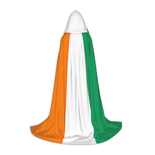 ETASUIOL Kapuzenumhang mit Flagge der Elfenbeinküste für Halloween, Zauberer-Vampir-Kostüme, Renaissance-Stil von ETASUIOL