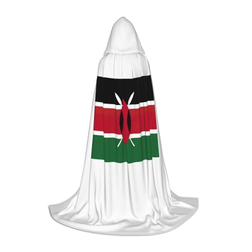 ETASUIOL Kapuzenumhang mit Flagge von Kenia, für Halloween, Zauberer, Vampir, Sensenmann-Kostüme, Renaissance-Stil ETASUIOL Kapuzenumhang mit Flagge von Kenia, für Halloween, Zauberer, Vampir, Sensenmann-Kostüme, Renaissance-Stil von ETASUIOL