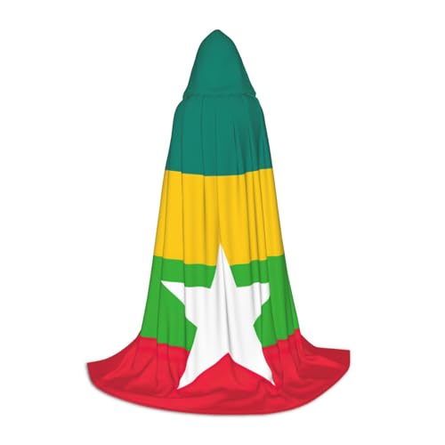 ETASUIOL Kapuzenumhang mit Flagge von Myanmar, für Halloween, Zauberer, Vampir, Sensenmann-Kostüme, Renaissance-Stil ETASUIOL Kapuzenumhang mit Flagge von Myanmar, für Halloween, Zauberer, Vampir, Sensenmann-Kostüme, Renaissance-Stil von ETASUIOL