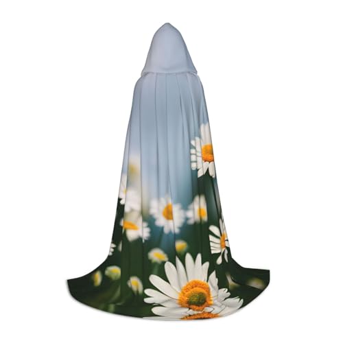 ETASUIOL Kapuzenumhang mit Gänseblümchen-Aufdruck für Halloween, Zauberer, Vampir, Sensenmann-Kostüme, Renaissance-Stil ETASUIOL Kapuzenumhang mit Gänseblümchen-Aufdruck für Halloween, Zauberer, Vampir, Sensenmann-Kostüme, Renaissance-Stil von ETASUIOL