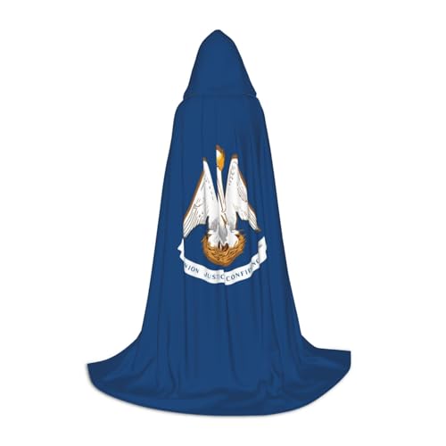 ETASUIOL Kapuzenumhang mit Louisiana-Flagge für Halloween, Zauberer-Vampir-Kostüme, Renaissance-Stil ETASUIOL Kapuzenumhang mit Louisiana-Flagge für Halloween, Zauberer-Vampir-Kostüme, Renaissance-Stil von ETASUIOL