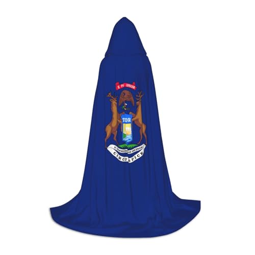 ETASUIOL Kapuzenumhang mit Michigan-Staatsflagge, für Halloween, Zauberer, Vampir, Sensenmann-Kostüme, Renaissance-Stil ETASUIOL Kapuzenumhang mit Michigan-Staatsflagge, für Halloween, Zauberer, Vampir, Sensenmann-Kostüme, Renaissance-Stil von ETASUIOL