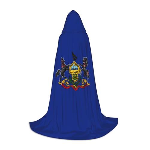 ETASUIOL Kapuzenumhang mit Pennsylvania-Staatsflagge, für Halloween, Zauberer-Vampir-Kostüme, Renaissance-Stil ETASUIOL Kapuzenumhang mit Pennsylvania-Staatsflagge, für Halloween, Zauberer-Vampir-Kostüme, Renaissance-Stil von ETASUIOL