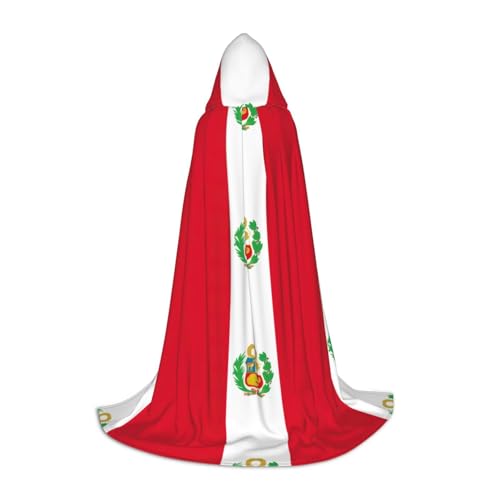 ETASUIOL Kapuzenumhang mit Peru-Flagge für Halloween, Zauberer, Vampir, Sensenmann-Kostüme, Renaissance-Stil ETASUIOL Kapuzenumhang mit Peru-Flagge für Halloween, Zauberer, Vampir, Sensenmann-Kostüme, Renaissance-Stil von ETASUIOL