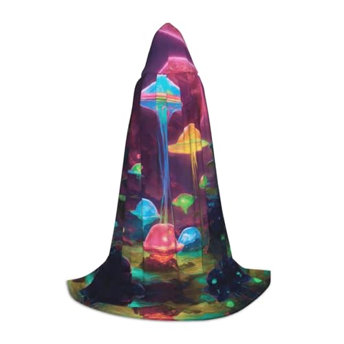 ETASUIOL Kapuzenumhang mit Pilzdruck für Halloween, Zauberer, Vampir, Sensenmann-Kostüme, Renaissance-Stil ETASUIOL Kapuzenumhang mit Pilzdruck für Halloween, Zauberer, Vampir, Sensenmann-Kostüme, Renaissance-Stil von ETASUIOL