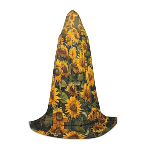 ETASUIOL Kapuzenumhang mit Sonnenblumen-Aufdruck für Halloween, Zauberer, Vampir, Sensenmann-Kostüme, Renaissance-Stil ETASUIOL Kapuzenumhang mit Sonnenblumen-Aufdruck für Halloween, Zauberer, Vampir, Sensenmann-Kostüme, Renaissance-Stil von ETASUIOL