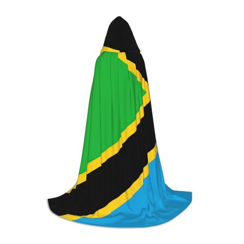 ETASUIOL Kapuzenumhang mit Tansania-Flagge, für Halloween, Zauberer, Vampir, Sensenmann-Kostüme, Renaissance-Stil ETASUIOL Kapuzenumhang mit Tansania-Flagge, für Halloween, Zauberer, Vampir, Sensenmann-Kostüme, Renaissance-Stil von ETASUIOL