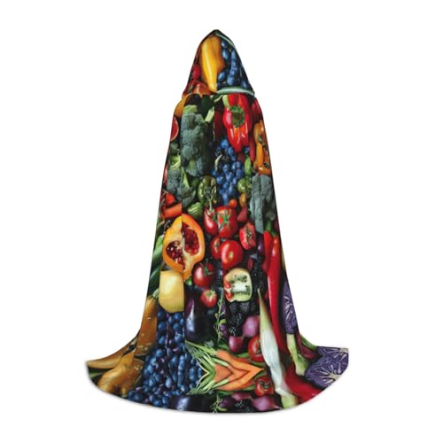 ETASUIOL Kapuzenumhang mit frischem Obst und Gemüse für Halloween, Zauberer-Vampir-Kostüme, Renaissance-Stil ETASUIOL Kapuzenumhang mit frischem Obst und Gemüse für Halloween, Zauberer-Vampir-Kostüme, Renaissance-Stil von ETASUIOL