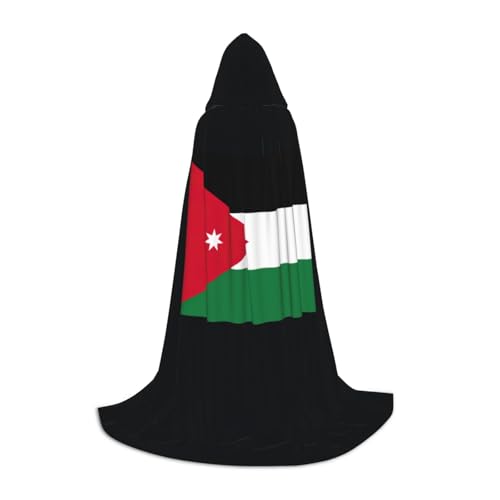 ETASUIOL Kapuzenumhang mit jordanischer Flagge, für Halloween, Zauberer, Vampir, Sensenmann-Kostüme, Renaissance-Stil ETASUIOL Kapuzenumhang mit jordanischer Flagge, für Halloween, Zauberer, Vampir, Sensenmann-Kostüme, Renaissance-Stil von ETASUIOL